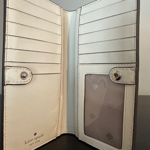 Kate Spade Dumpling Large Slim Bifold Wallet Parchment - Picture 3 of 4